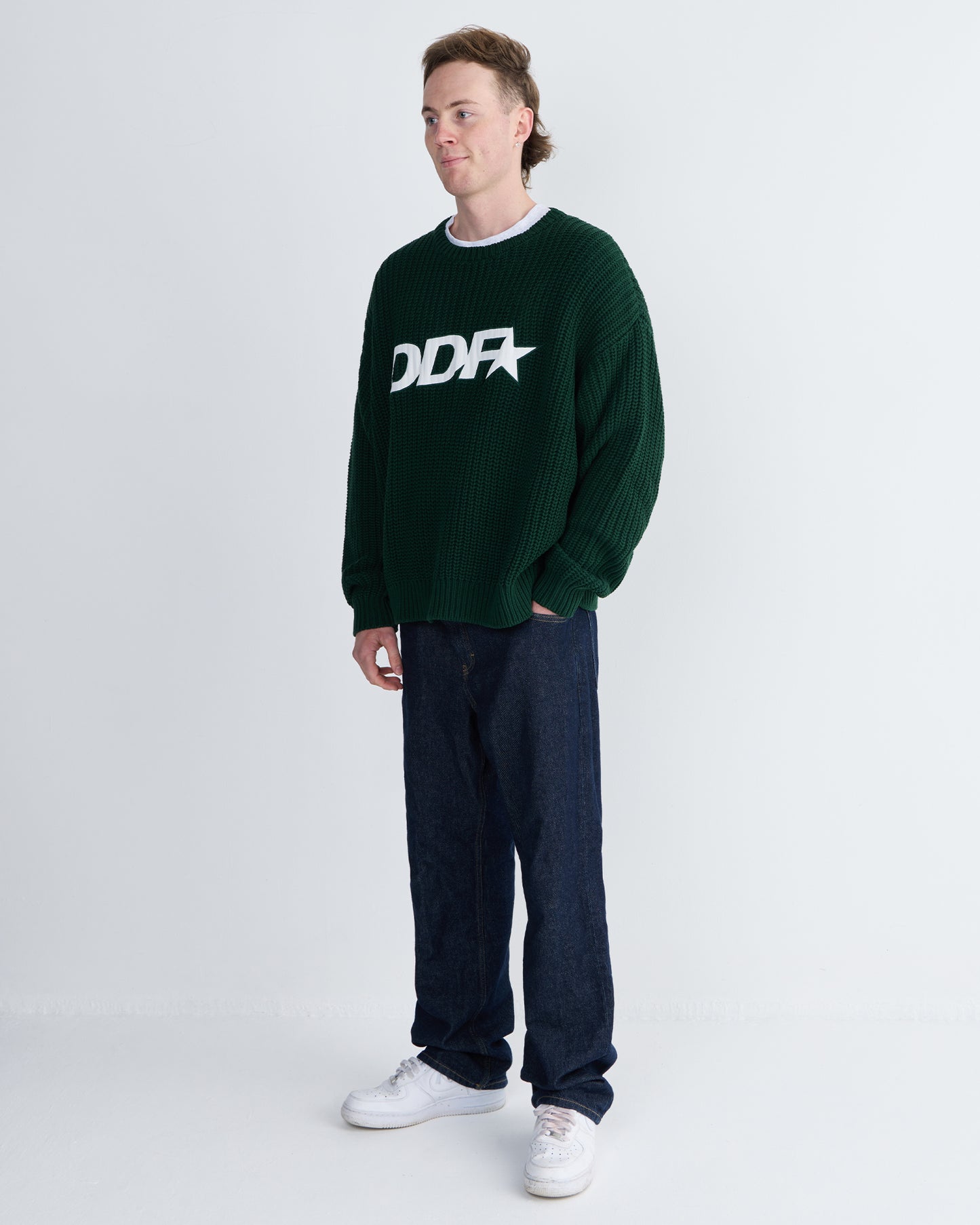 DDF STAR LOGO KNIT - GREEN